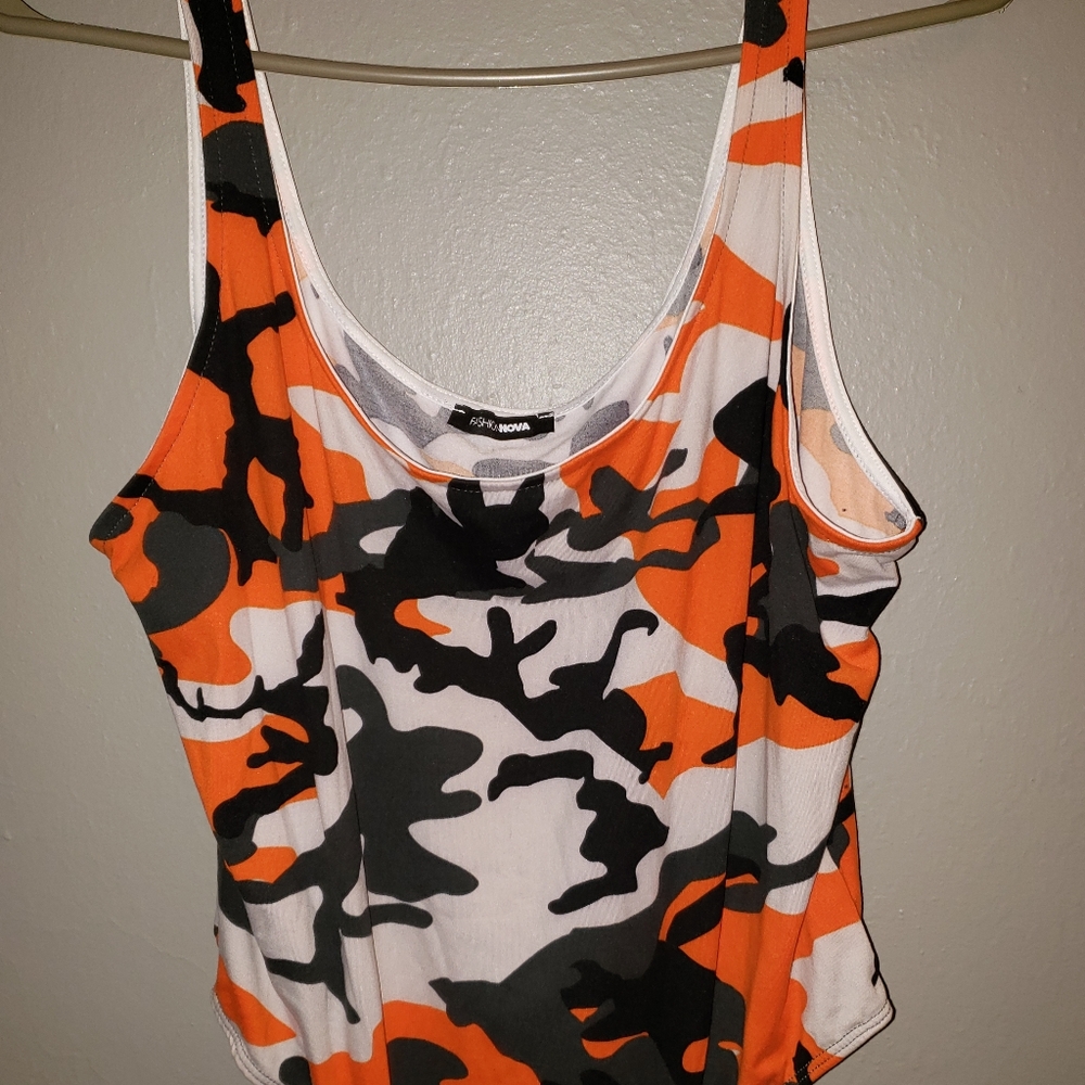 Fashion Nova CAMOUFLAGE bodysuit